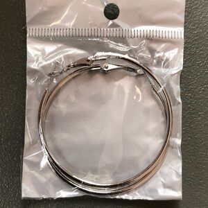 Elegant Silver Hoop Earrings